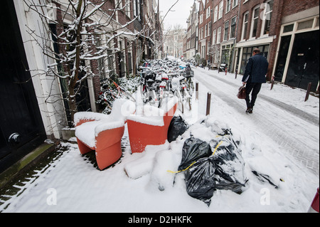 Das Jordaan-Viertel in Amsterdam ist sehr trendy und künstlerischen Bereich geworden, wo auch viele Expats leben wählen Stockfoto