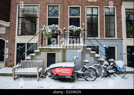 Das Jordaan-Viertel in Amsterdam ist sehr trendy und künstlerischen Bereich geworden, wo auch viele Expats leben wählen Stockfoto