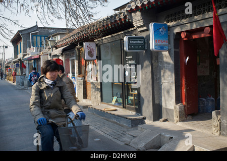 Nennen Sie Wudaoying Hutong - manche es die nächste Nanluoguxiang Gasse in Peking, China. 26. Januar 2013 Stockfoto