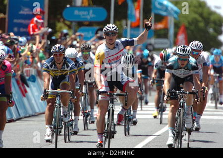 25. Januar 2013. Tanunda, Australien.  Andre Greipel gewinnt 4. Etappe der Tour Down Under in Tanunda.Action Plus Sport Bilder/Alamy live-News. Stockfoto