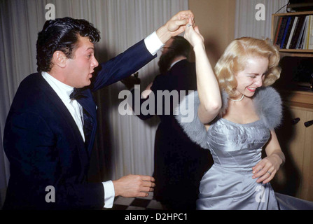 TONY CURTIS mit Frau Janet Leigh über 1962 Stockfoto