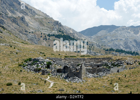 Sagalassos Türkei. Die Höhenlage und herrlich gelegenen hellenistischen Stil römisches Theater das 9000 Zuschauer sitzen. Stockfoto