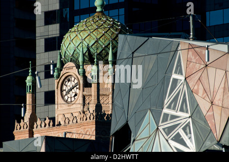 Forum Kino und Federation Square, Melbourne, Victoria, Australien Stockfoto