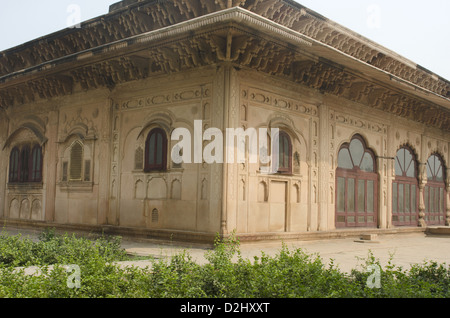 Teilansicht des Jal Mahal, Deeg Schlossanlage, Bharatpur, Rajasthan, Indien Stockfoto