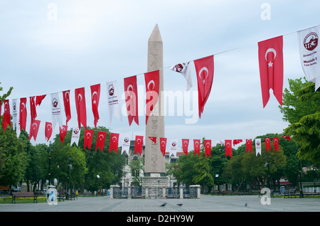 Der Obelisk des Theodosius in Istanbul, Türkei. Stockfoto