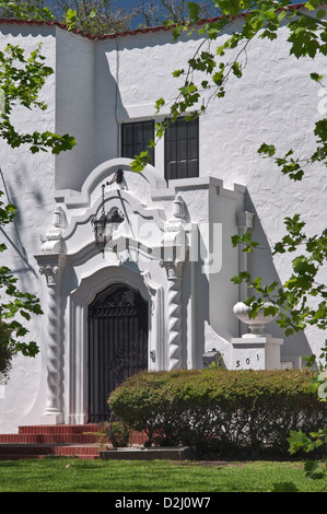 Thomas und Kathryn O'Connor Haus, Spanish Colonial Revival Stil (1927), historisches Viertel in der Nähe von Victoria, Texas, USA Stockfoto