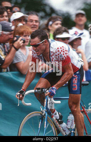 Lance Armstrong im Straßenrennen bei den Olympischen Sommerspielen 1996 konkurrieren. Stockfoto