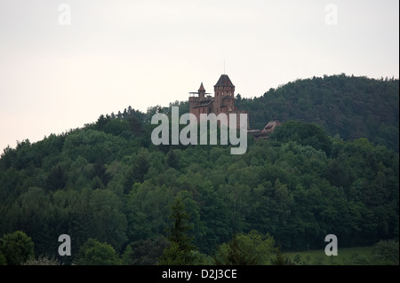 Erlenbach Bei Dahn, Deutschland, Burg Berwartstein Stockfoto