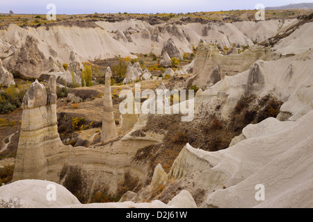 Abgefressenen vulkanischen Tuff Love Valley Nationalpark Göreme Türkei Stockfoto