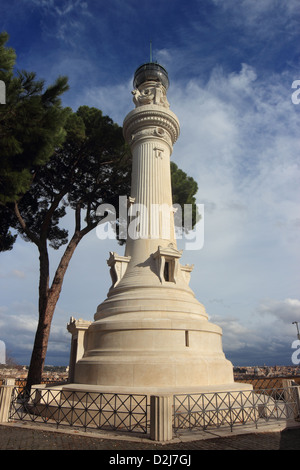 der Janiculum Leuchtturm von Manfredo Manfredi, erhielt nach Rom im Jahr 1911 von den Italienern aus Argentinien Stockfoto