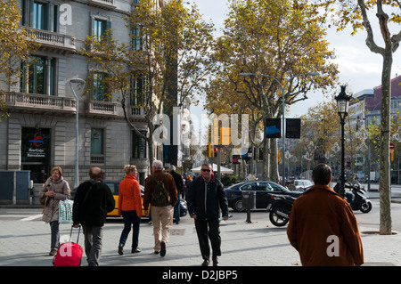 Passeig de Gràcia Straße, Barcelona, Catalunya (Katalonien) (Cataluna), Spanien, Europa Stockfoto