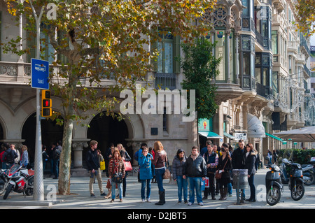 Passeig de Gràcia Straße, Barcelona, Catalunya (Katalonien) (Cataluna), Spanien, Europa Stockfoto