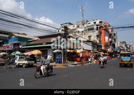 Phnom Penh, Kambodscha, Phnom Penh Straßenecke in Stockfoto