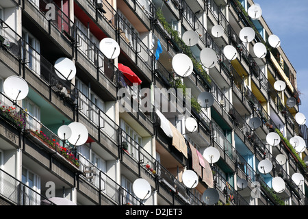 Berlin, Deutschland, Sat-Antennen auf Pallasseum Stockfoto