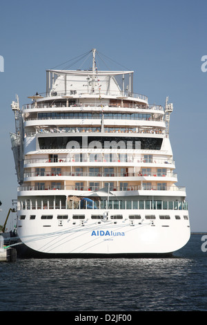 Rostock-Warnemünde, Deutschland, Kreuzfahrtschiff Aida Stockfoto