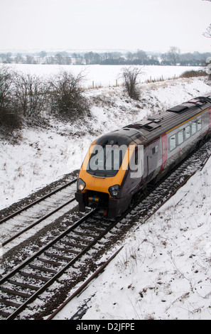 Arriva Cross Country Voyager Zug im winter Stockfoto