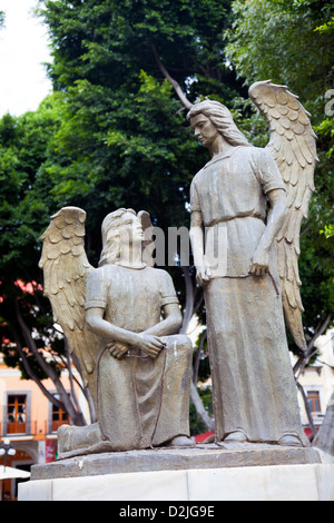 Puebla de Los Angeles Statue auf dem Zocalo in Puebla - Mexiko Stockfoto