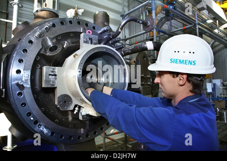 Görlitz, Deutschland, Herstellung von Dampfturbinen bei Siemens Stockfoto