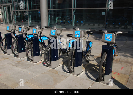 Barclays-Fahrrad-Schema im Londoner West End Stockfoto