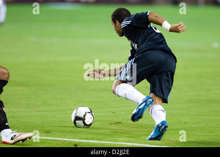 Sevilla, Spanien, Marcelo von Real Madrid CF jagt den Ball im Spiel gegen FC Sevilla Stockfoto