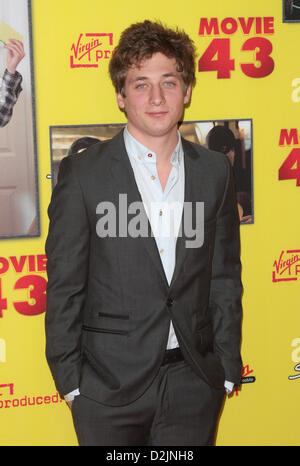 JEREMY ALLEN WHITE PREMIERE Film 43 LOS ANGELES Kalifornien USA 23. Januar 2013 Stockfoto