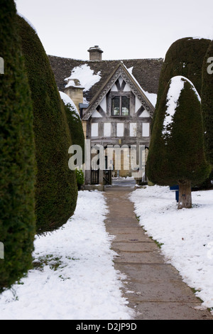 Painswick Gloucestershire im Winterschnee 2013 Stockfoto