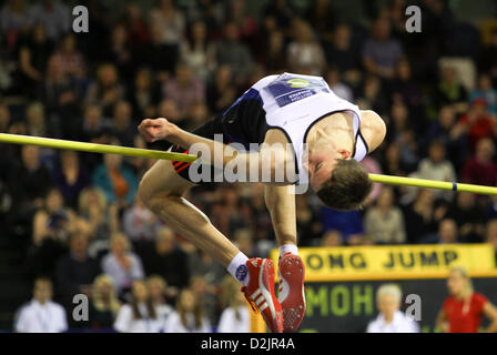 Glasgow, Vereinigtes Königreich. 26. Januar 2013. Allan Smith GBR Großbritannien 26.01.2013 britischen Leichtathletik Glasgow Länderspiel Emirates Arena Credit: ALAN OLIVER / Alamy Live News Stockfoto