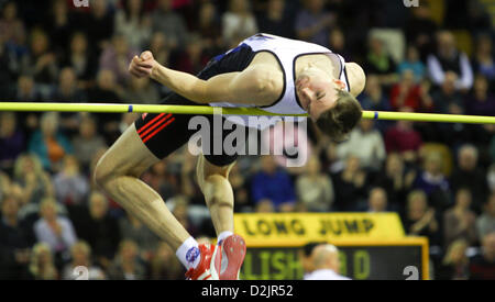 Glasgow, Vereinigtes Königreich. 26. Januar 2013. Allan Smith GBR Großbritannien 26.01.2013 britischen Leichtathletik Glasgow Länderspiel Emirates Arena Credit: ALAN OLIVER / Alamy Live News Stockfoto