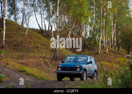 Sowjetische und russische SUV Lada Niva Stockfoto