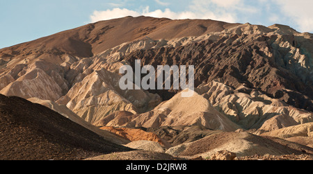 Die Amargosa-Palette über Twenty Mule Team Canyon in Death Valley Nationalpark, Kalifornien Stockfoto