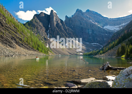 Lake Agnes in der Nähe von Lake Louise, AB, Kanada Stockfoto