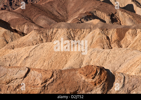 Die Amargosa-Palette über Twenty Mule Team Canyon in Death Valley Nationalpark, Kalifornien Stockfoto