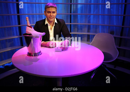 Berlin, Deutschland, George Clooney bei Madame Tussauds Stockfoto