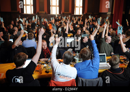 Berlin, Deutschland, nationale Generalversammlung der Piratenpartei Stockfoto