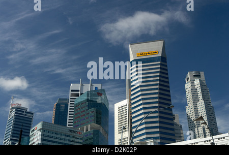 Singapur, Republik Singapur Wolkenkratzer im Finanzviertel Stockfoto