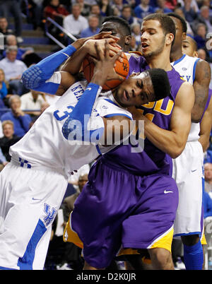 26. Januar 2013 - Lexington, KY, USA - als Kentucky besiegte LSU 75-70 auf Samstag, 26. Januar 2013 in Lexington, Kentucky Foto von Mark Cornelison | Personal (Kredit-Bild: © Lexington Herald-Leader/ZUMAPRESS.com) Stockfoto