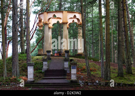 Nachleuchten Vista Mausoleum von John McMillin Familie, Roche Harbor, San Juan Island, Washington Stockfoto