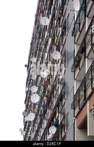 Berlin, Deutschland, Sat-Antennen auf Pallasseum Stockfoto