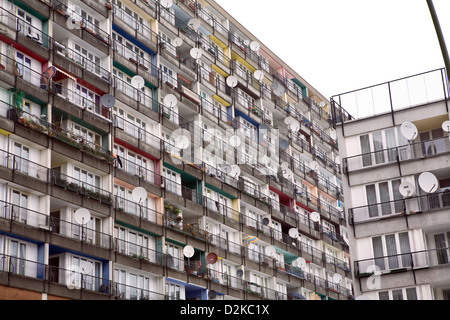 Berlin, Deutschland, Sat-Antennen auf Pallasseum Stockfoto