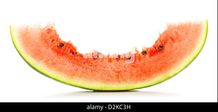 frische Scheibe Wassermelone isoliert auf weiss Stockfoto