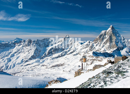 Blick vom Klein Matterhorn Stockfoto