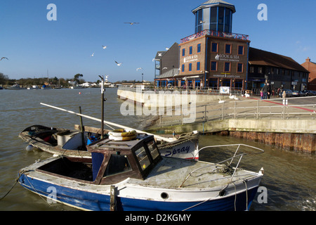 Vereinigtes Königreich West Sussex Littlehampton auf See ein Blick auf die Stadt und den Hafen Stockfoto