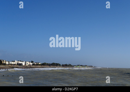 Vereinigtes Königreich West Sussex Littlehampton auf See ein Blick auf die Stadtstrand Stockfoto