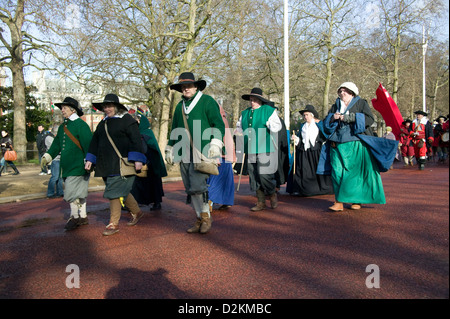 Das jährliche gedenken König der Armee des Martyriums von König Charles I am 30. Januar 1649 Stockfoto