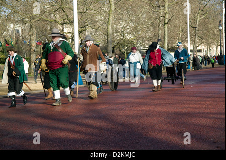 Das jährliche gedenken König der Armee des Martyriums von König Charles I am 30. Januar 1649 Stockfoto