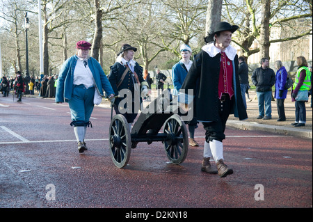 Das jährliche gedenken König der Armee des Martyriums von König Charles I am 30. Januar 1649 Stockfoto