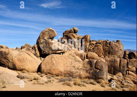 Die Alabama Hills in der Nähe von Lone Pine, Kalifornien, Schauplatz von vielen Westernfilmen Stockfoto