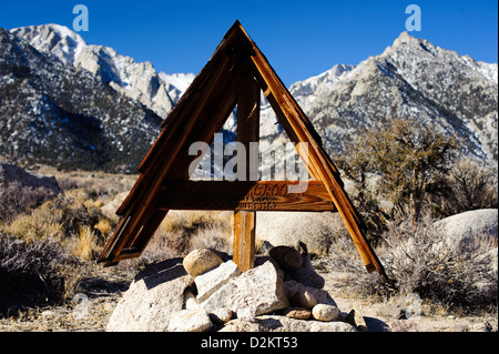 Mount Whitney, bei 14.505 Fuß der höchste Gipfel in den Continental United States Stockfoto