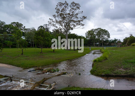 Brisbane, Australien. 28. Januar 2013. Fotos von Brisbane City in der Nachmahd des tropischen Ex-Zyklon Oswald Januar 2013.  JONATHAN AYRES / Alamy Live News Stockfoto