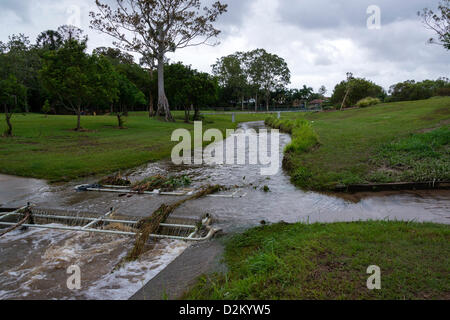 Brisbane, Australien. 28. Januar 2013. Fotos von Brisbane City in der Nachmahd des tropischen Ex-Zyklon Oswald Januar 2013.  JONATHAN AYRES / Alamy Live News Stockfoto